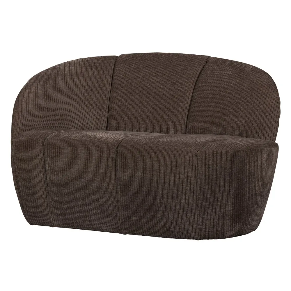 Sofa levostranná 2-osobová MOJO tmavě hnědý kordurovým