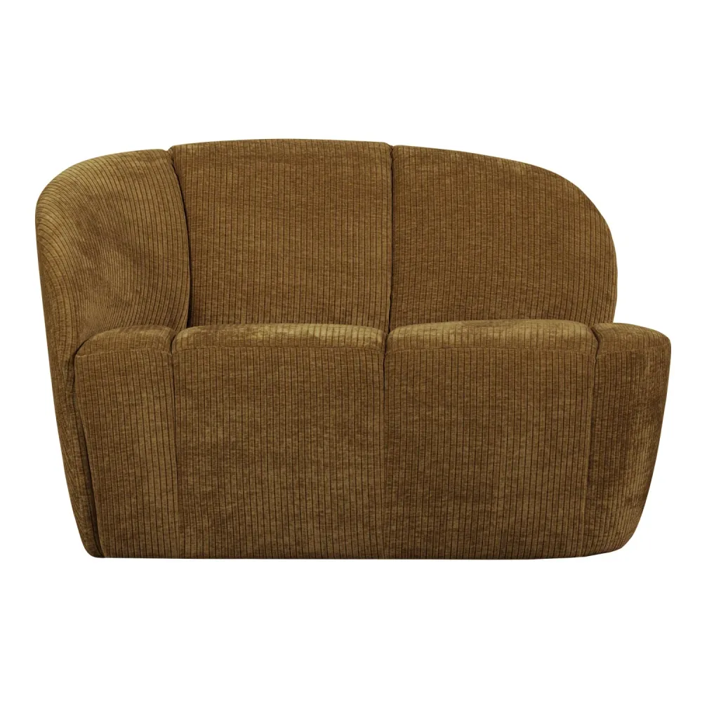 Sofa levostranná 2-osobová MOJO tmavý medový štruks