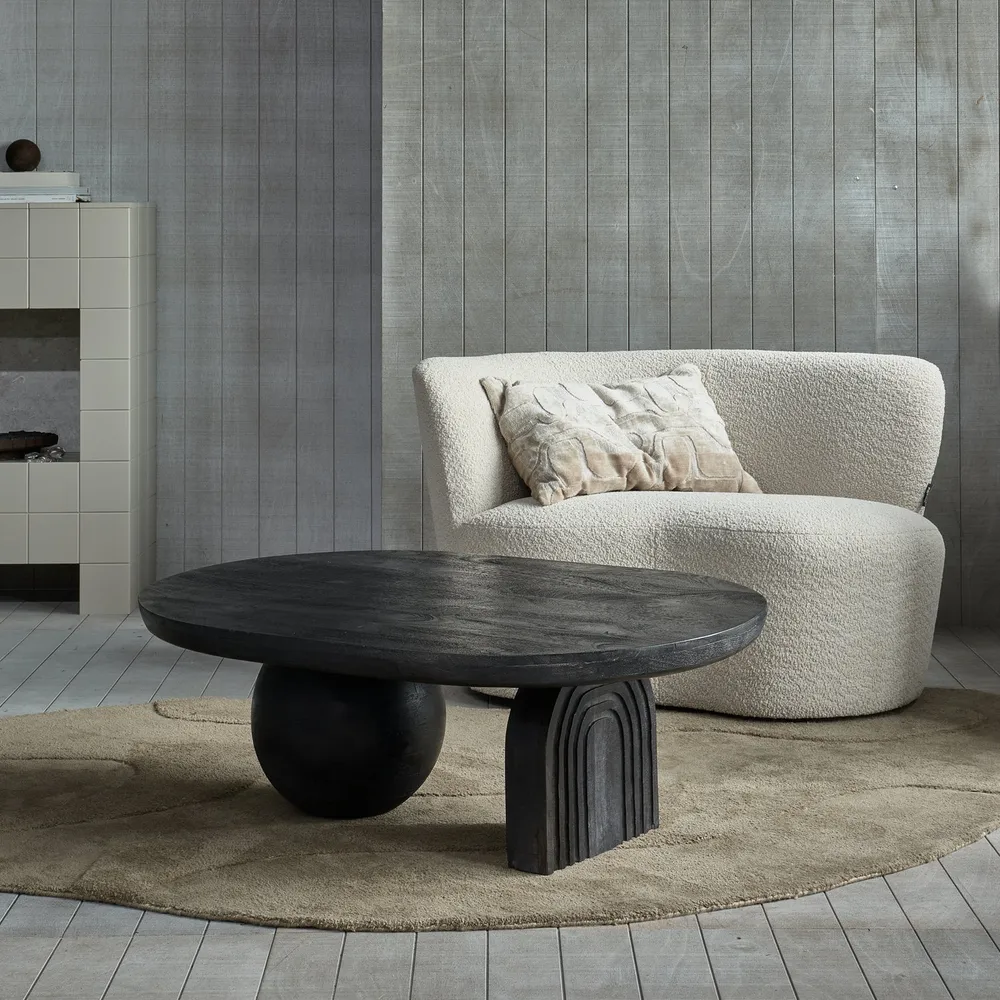 Sofa levostranná STONE krémový boucle