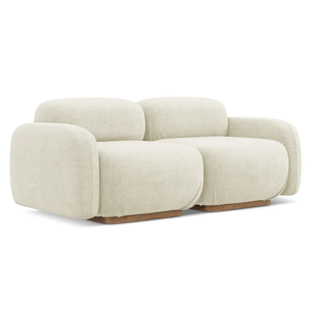 Sofa modulární 3-místná AILANI ecru boucle