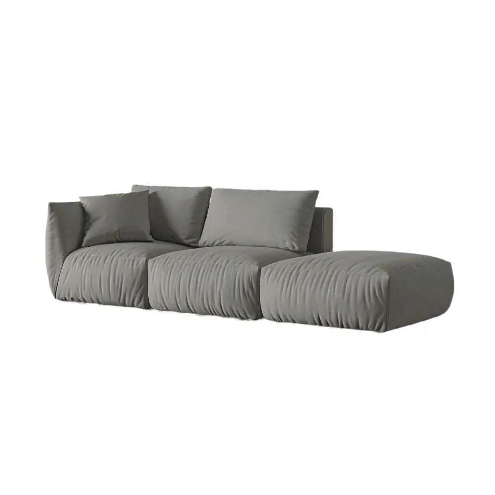 Sofa modulární 3-místná pravostranná CHRIS šedý šenil