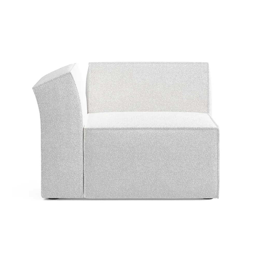 Sofa modulární ANDO - modul levostranný bílý boucle