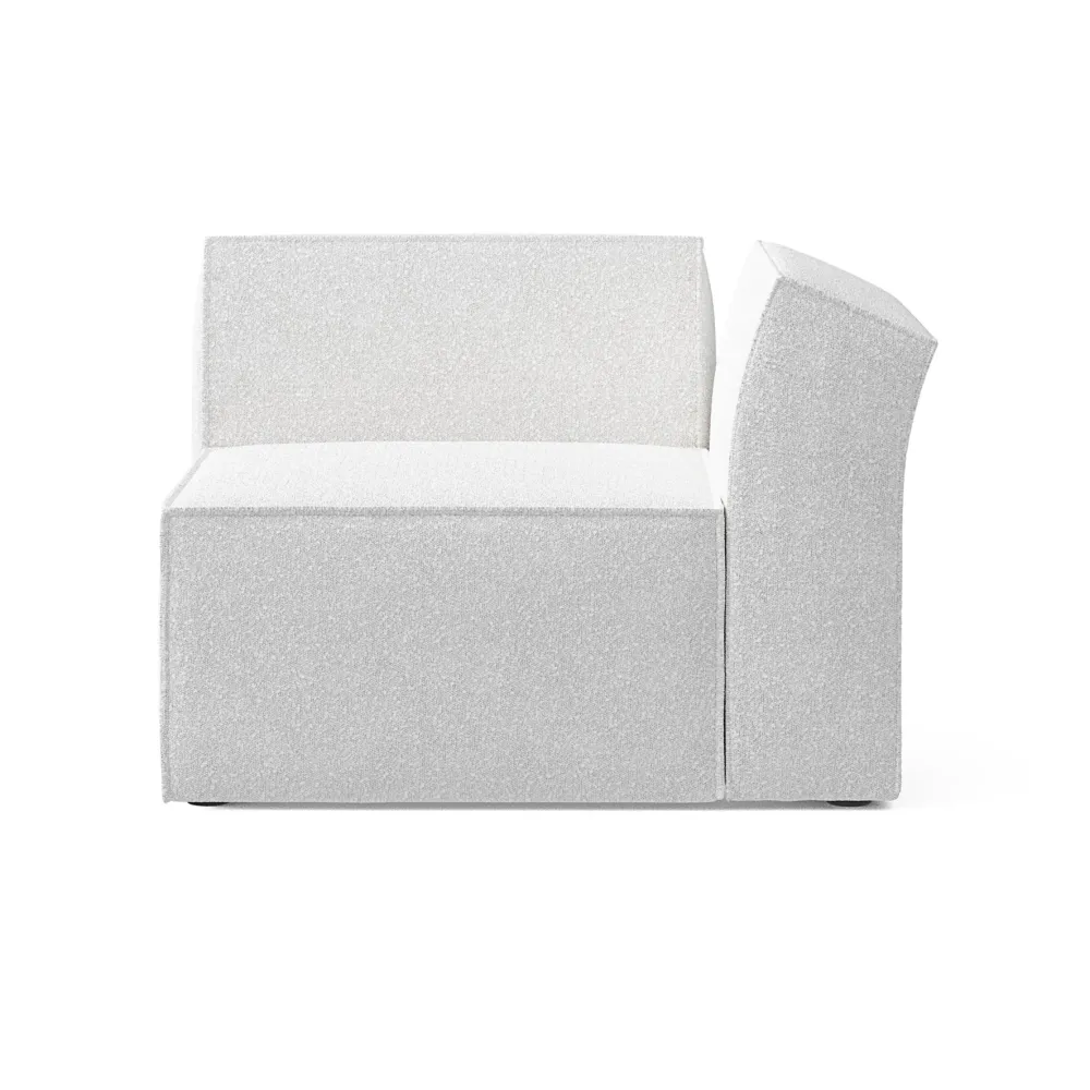 Sofa modulární ANDO - pravostranný modul bílý boucle