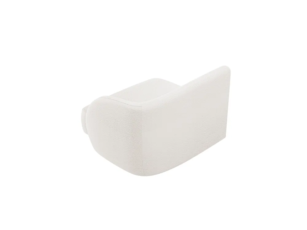 Sofa modulární MILEY - pravostranný modul bílý boucle