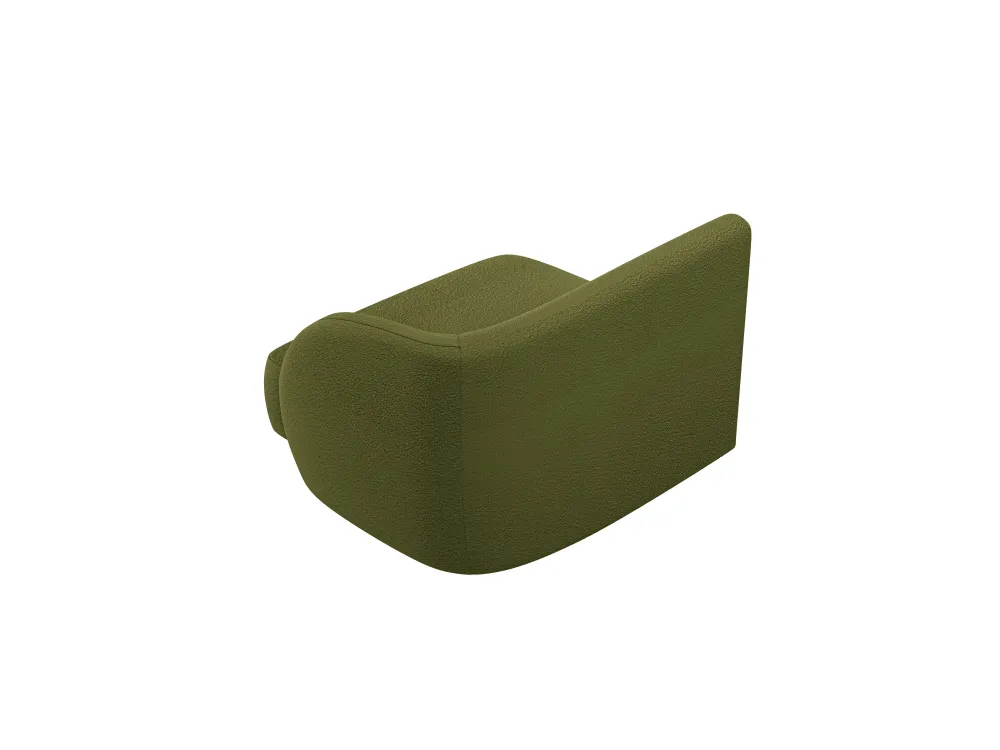 Sofa modulární MILEY - pravostranný modul zelený boucle
