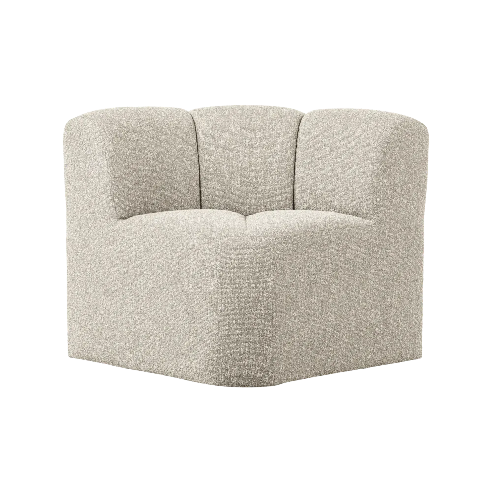 Sofa modulární MOJO BENCH - rohový prvek béžový melange boucle