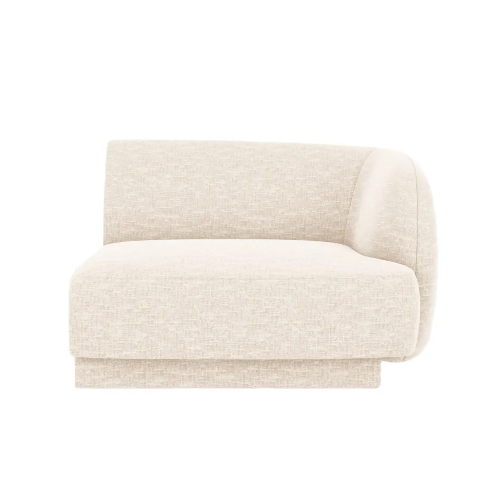 Sofa modulární - pravý modul MILEY slonová kost šenil