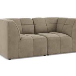 Sofa modulární sametová 2-místná ALOHA béžová