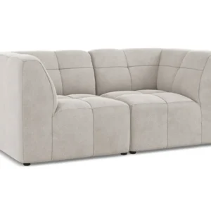 Sofa modulární sametová 2-místná ALOHA světle béžová