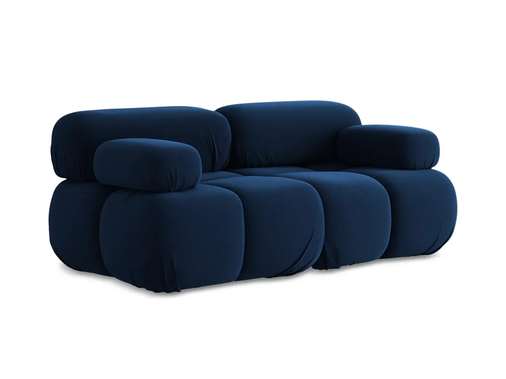Sofa modulární sametová 2-místná LOKUA královská modrá