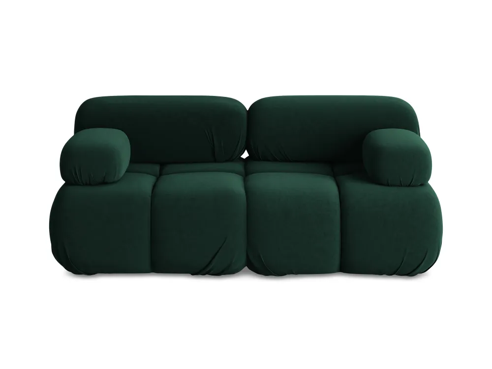 Sofa modulární sametová 2-místná LOKUA lahvově zelená
