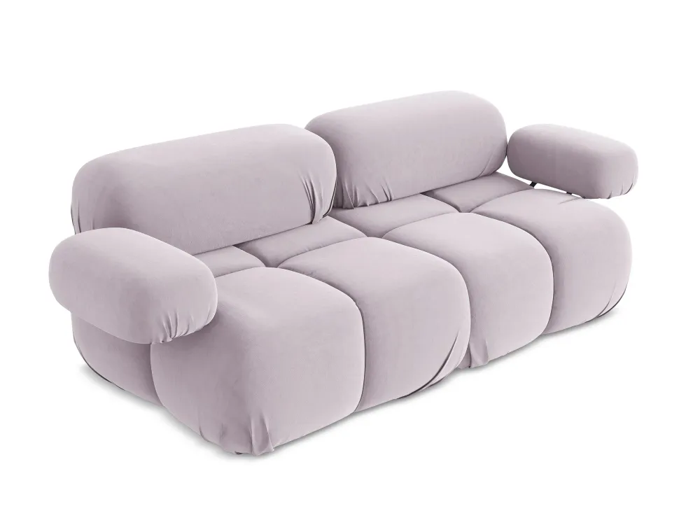 Sofa modulární sametová 2-místná LOKUA levandulová