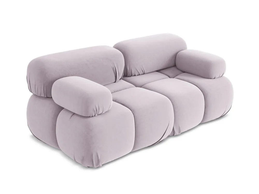 Sofa modulární sametová 2-místná LOKUA levandulová