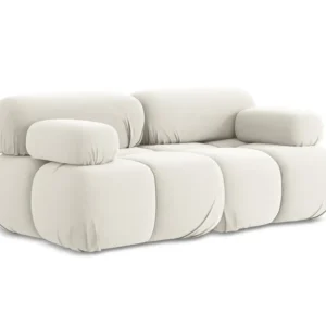 Sofa modulární sametová 2-místná LOKUA světle béžová