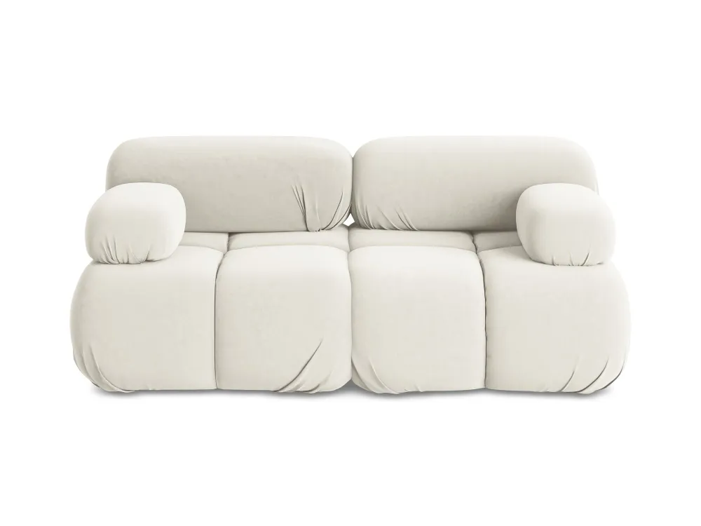 Sofa modulární sametová 2-místná LOKUA světle béžová
