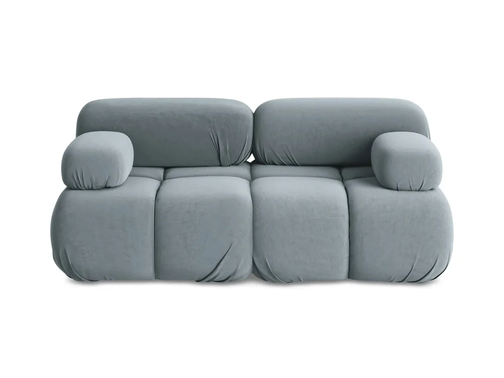 Sofa modulární sametová 2-místná LOKUA světle modrá