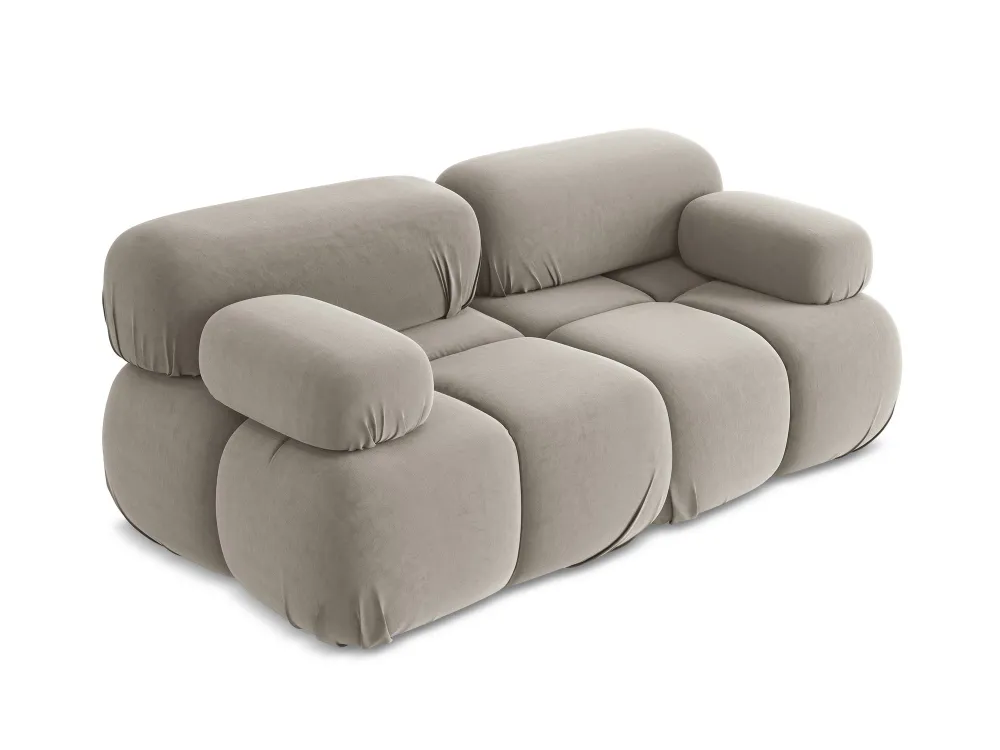 Sofa modulární sametová 2-místná LOKUA taupe