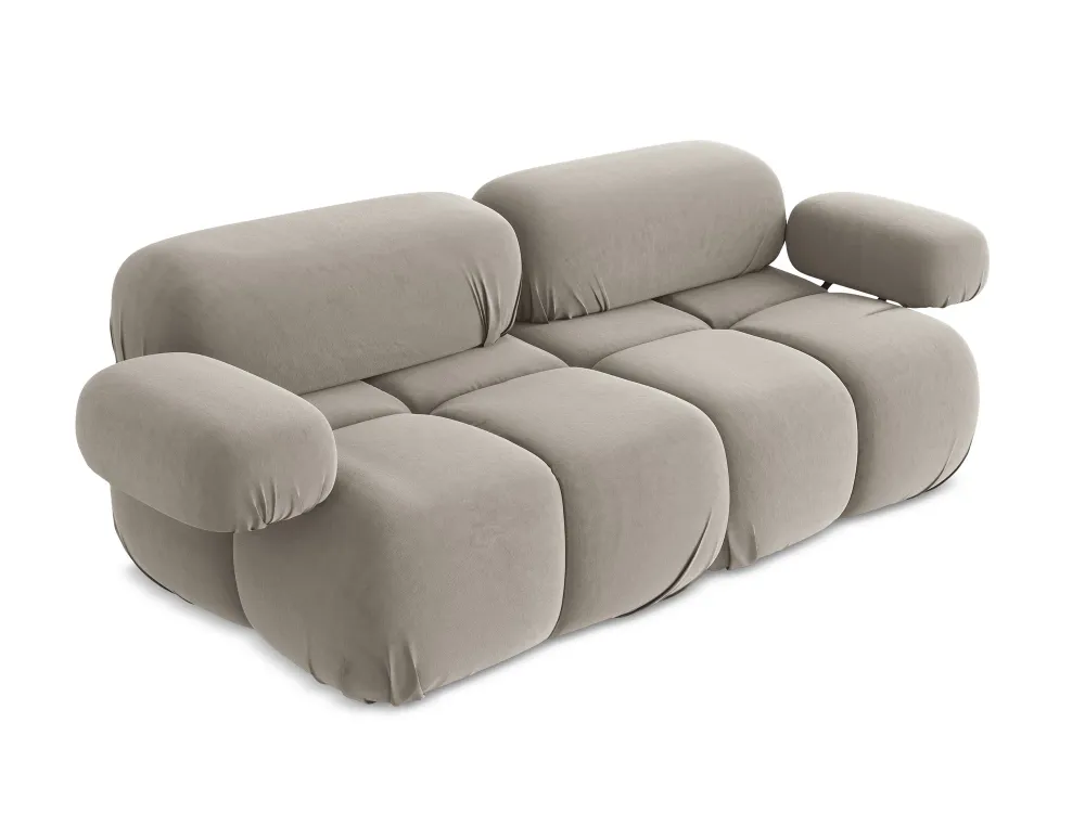 Sofa modulární sametová 2-místná LOKUA taupe