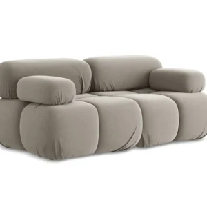 Sofa modulární sametová 2-místná LOKUA taupe