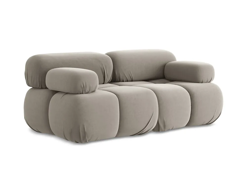 Sofa modulární sametová 2-místná LOKUA taupe