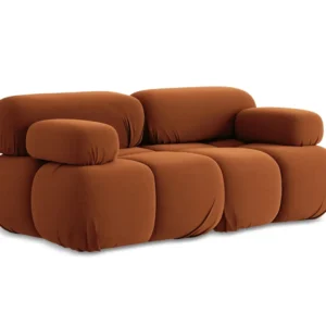 Sofa modulární sametová 2-místná LOKUA terakota