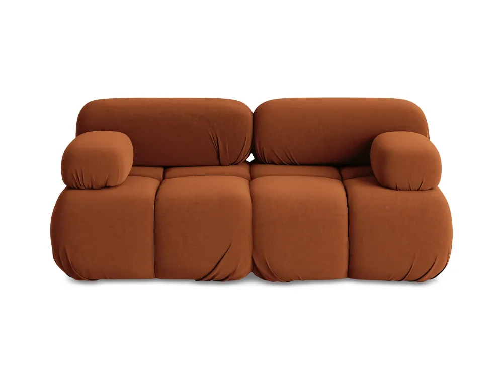 Sofa modulární sametová 2-místná LOKUA terakota