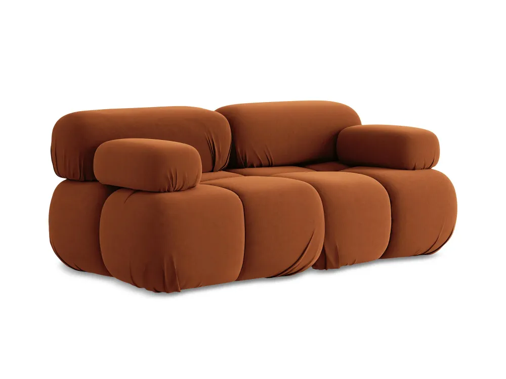 Sofa modulární sametová 2-místná LOKUA terakota