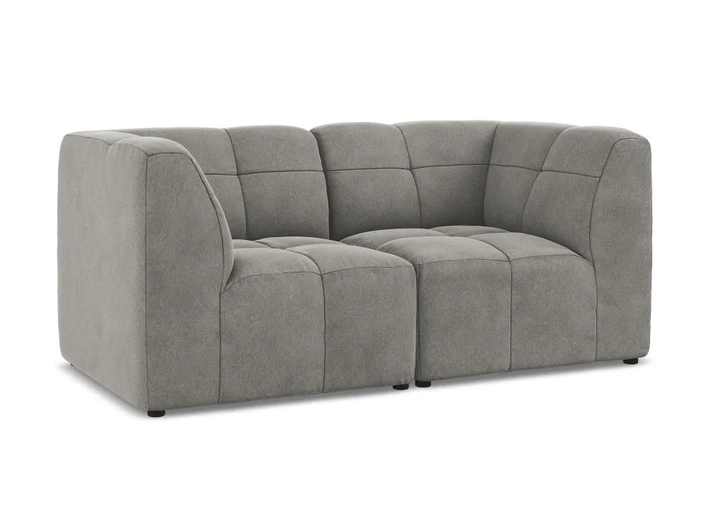 Sofa modulární sametová 2-osobová ALOHA šedá