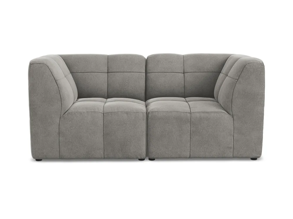 Sofa modulární sametová 2-osobová ALOHA šedá