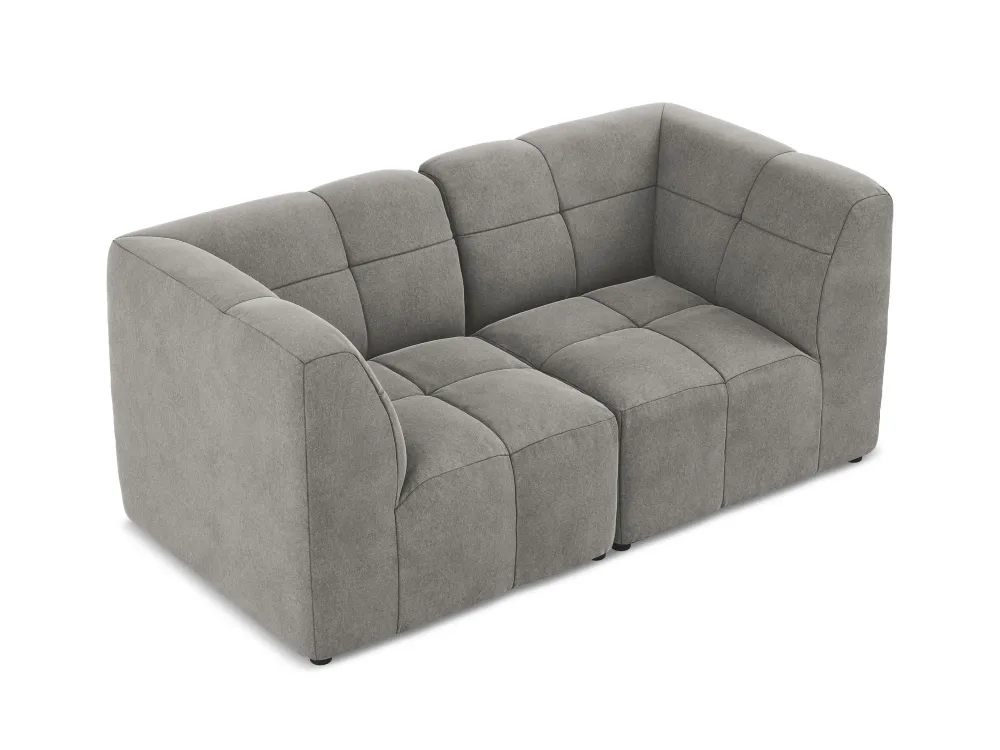 Sofa modulární sametová 2-osobová ALOHA šedá
