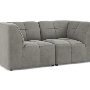 Sofa modulární sametová 2-osobová ALOHA šedá
