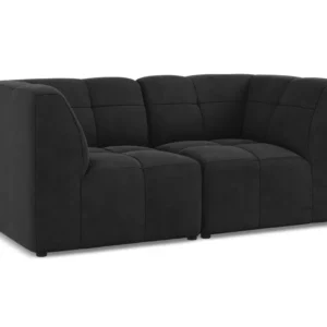 Sofa modulární sametová 2-osobová ALOHA černá