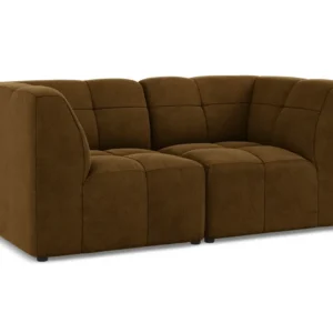 Sofa modulární sametová 2-osobová ALOHA hořčicová