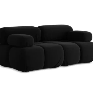 Sofa modulární sametová 2-osobová LOKUA černá