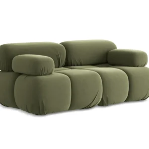 Sofa modulární sametová 2-osobová LOKUA olivová