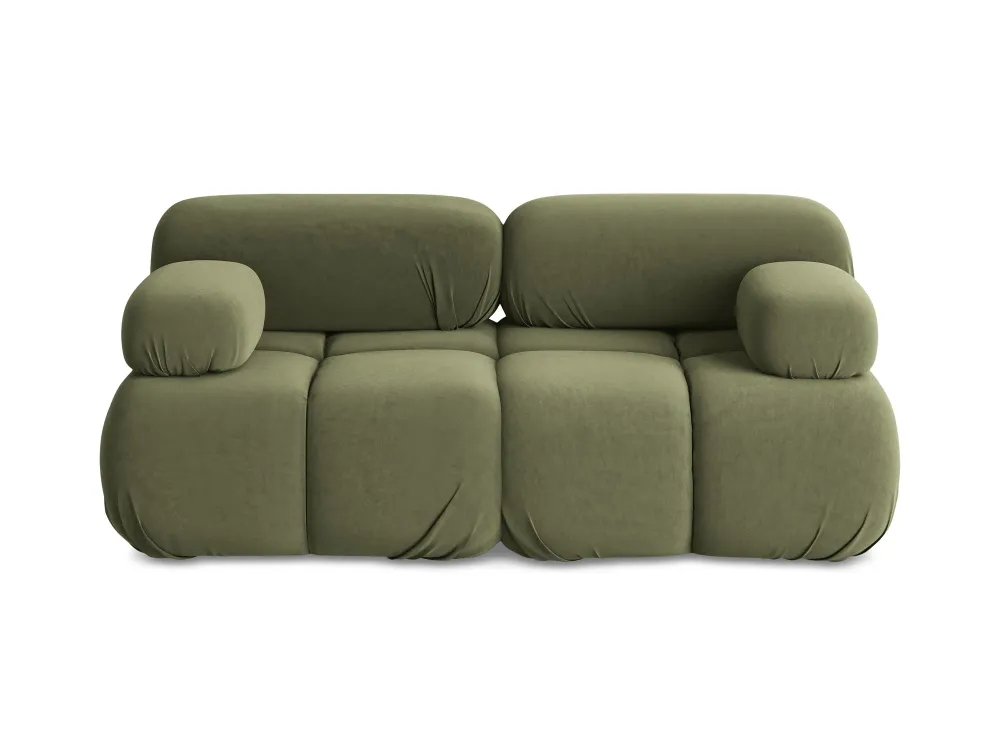 Sofa modulární sametová 2-osobová LOKUA olivová