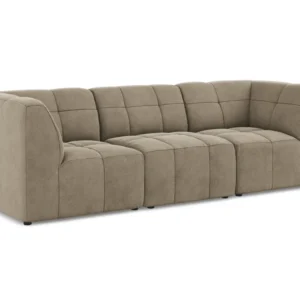 Sofa modulární sametová 3-místná ALOHA béžová