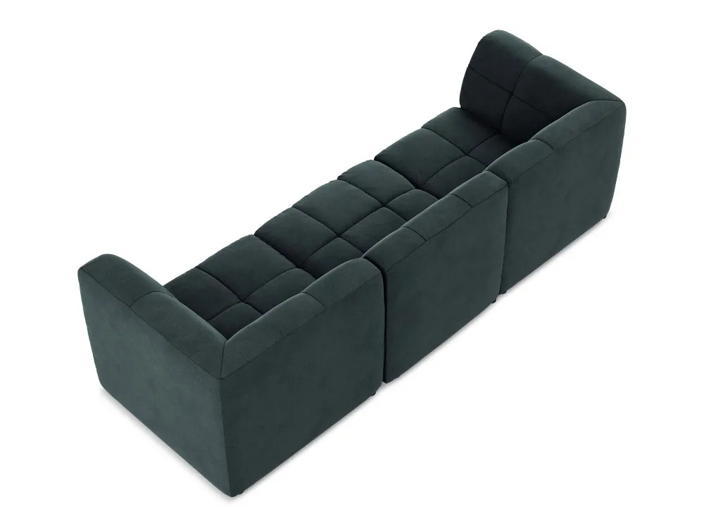 Sofa modulární sametová 3-místná ALOHA mořská
