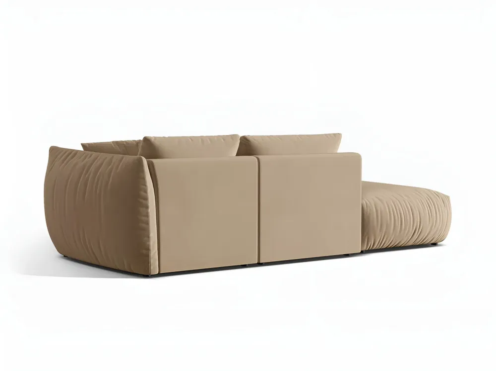 Sofa modulární sametová 3-místná levostranná CHRIS písková