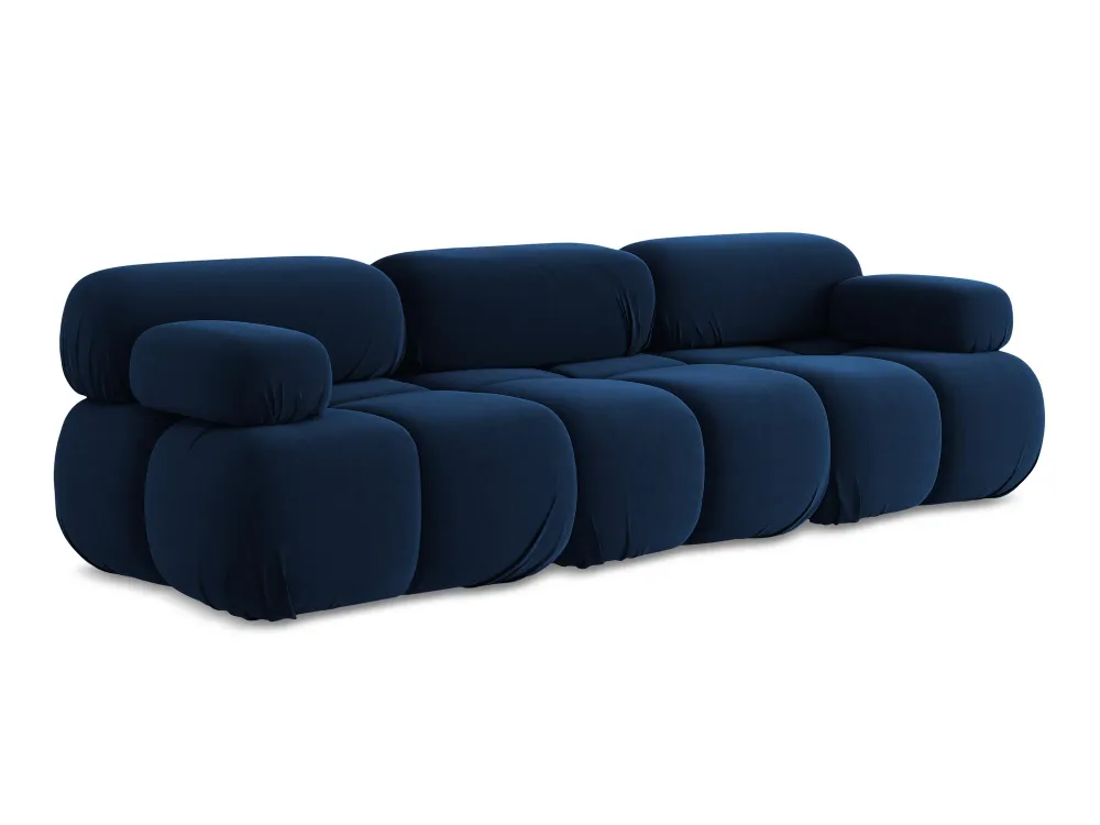 Sofa modulární sametová 3-místná LOKUA královská modrá