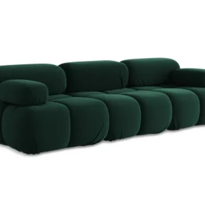 Sofa modulární sametová 3-místná LOKUA lahvově zelená