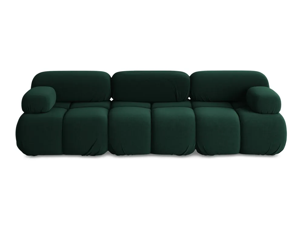 Sofa modulární sametová 3-místná LOKUA lahvově zelená