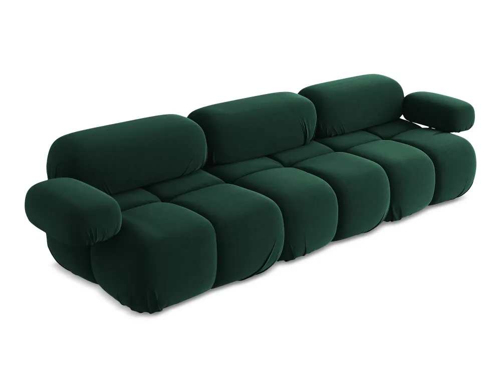 Sofa modulární sametová 3-místná LOKUA lahvově zelená