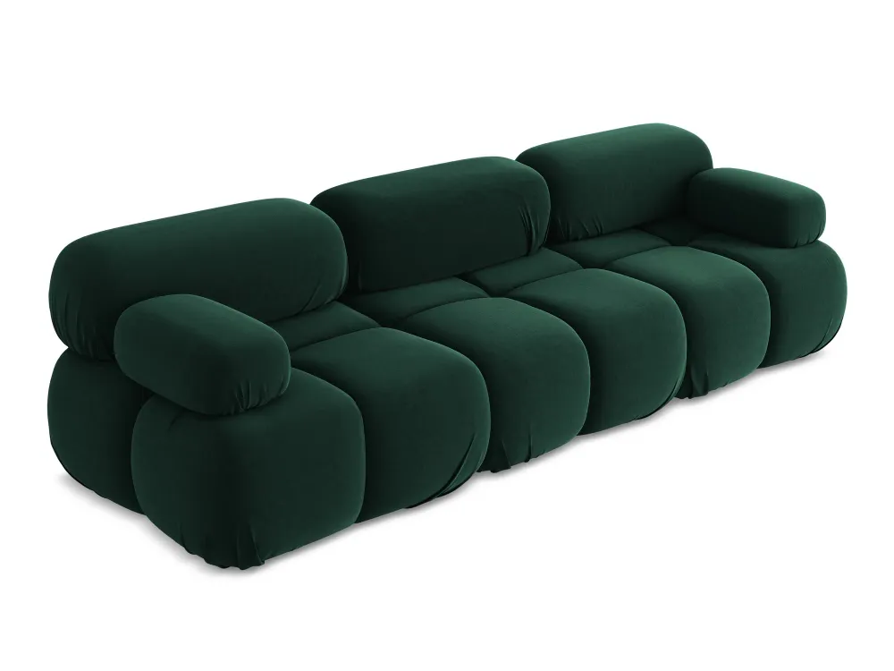 Sofa modulární sametová 3-místná LOKUA lahvově zelená