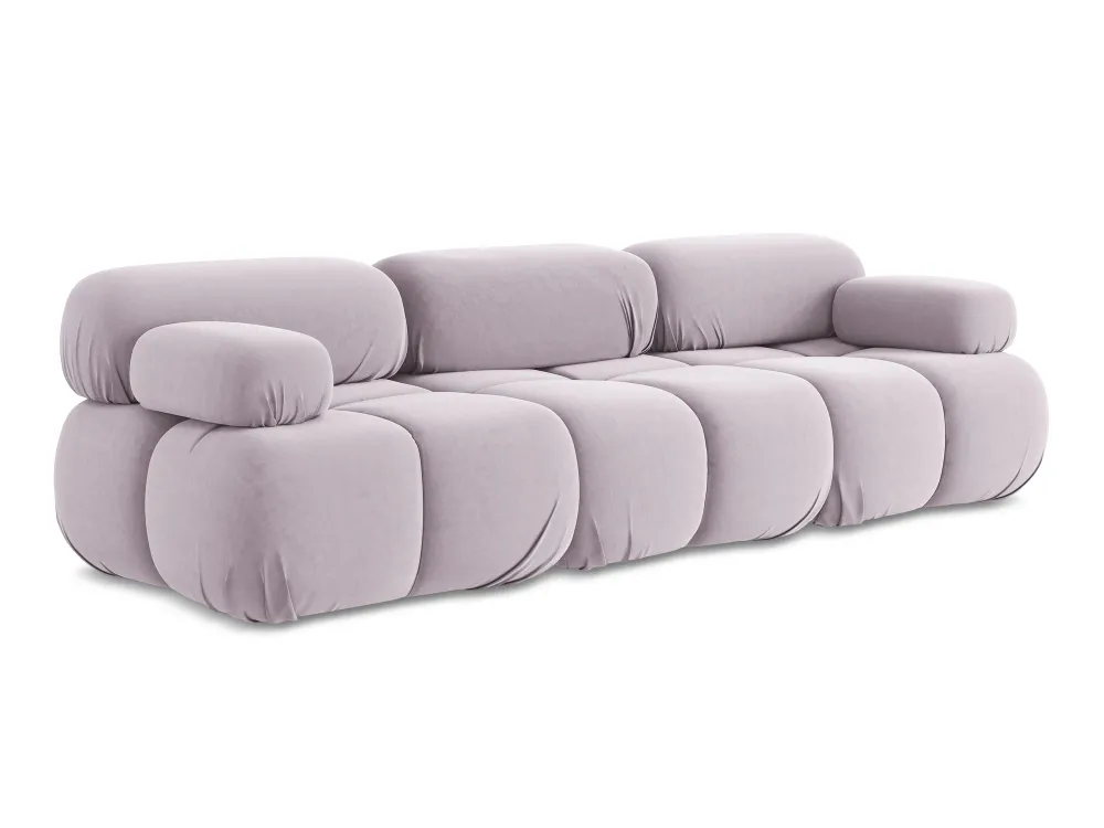 Sofa modulární sametová 3-místná LOKUA levandulová