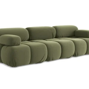 Sofa modulární sametová 3-místná LOKUA olivová