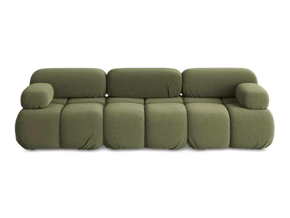 Sofa modulární sametová 3-místná LOKUA olivová