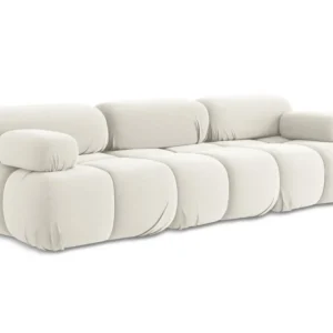 Sofa modulární sametová 3-místná LOKUA světle béžová
