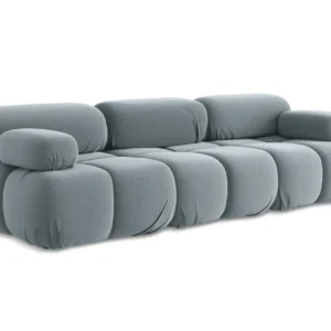 Sofa modulární sametová 3-místná LOKUA světle modrá