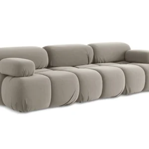 Sofa modulární sametová 3-místná LOKUA taupe
